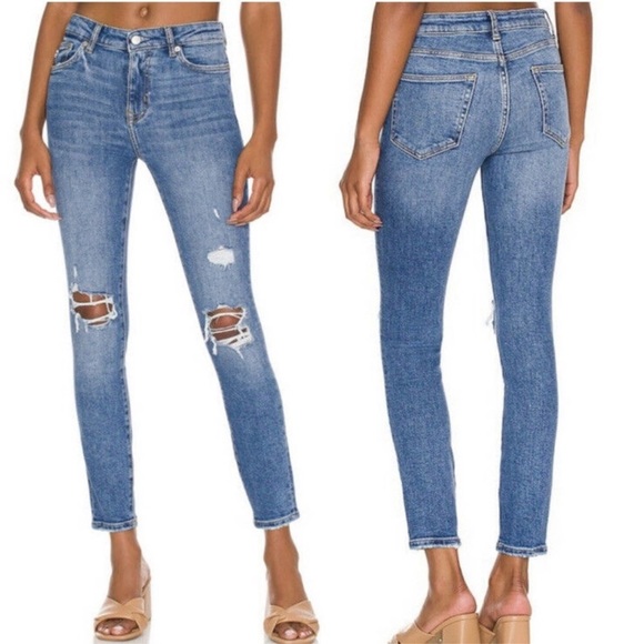 Lovers and Friends Ricky Low Rise Skinny Distressed Jeans Size 26 NWT - Picture 1 of 3